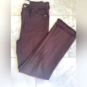 Amuse Society dark brown denim cutoff jeans